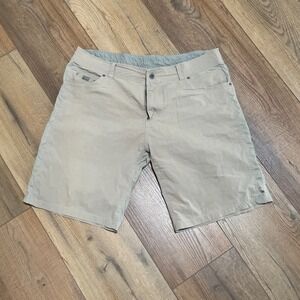 Kuhl Renegade Mens Khaki Technical Hiking Shorts Size 40 Trail Outdoor Gorpcore